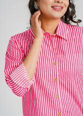 'Most Loved' Pink Stripe Co-Ord Set